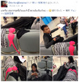 空港内で下着を干す中国人女性が話題に
